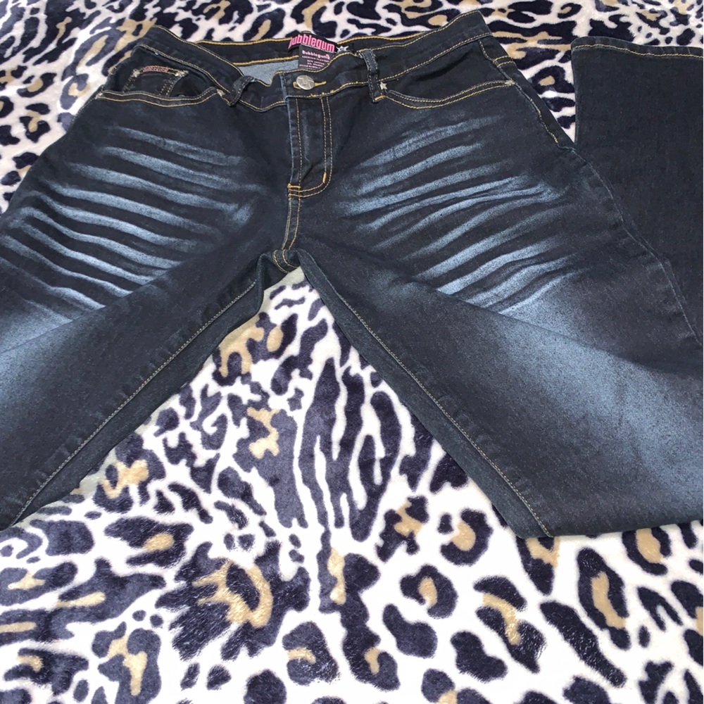 FLAVOUR BY BUBBLEGUM Flare Jeans Women Size 5/6 Low Rise STRETCH